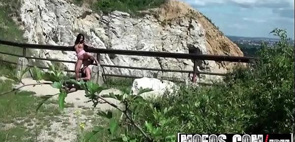  Perv films hot couple having sex outdoors in publick - Mofos